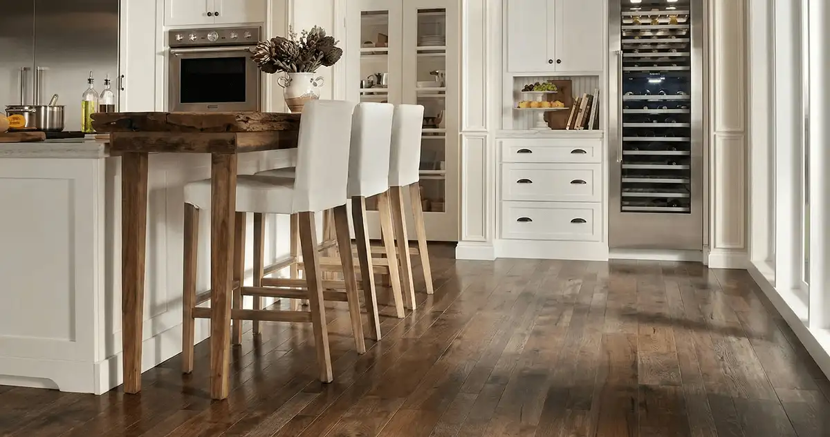 Professionally installed and refinished hardwood flooring in a residential home, showcasing smooth finish and natural wood tones in Memphis, TN