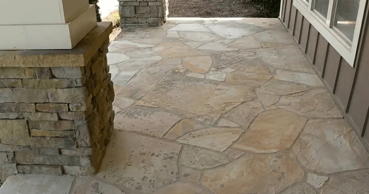 House entrance with professionally installed stone flooring in Memphis TN